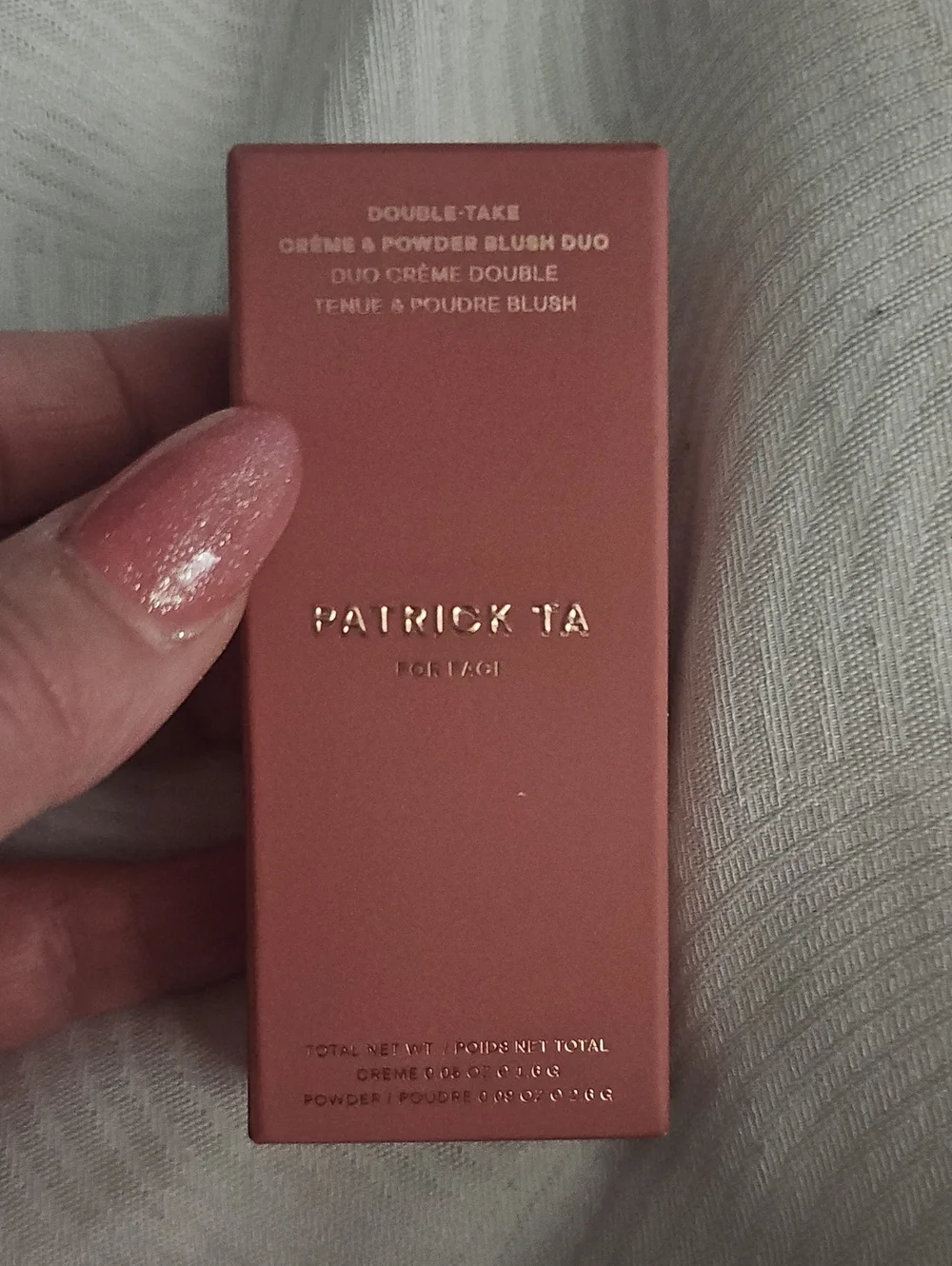 Patrick Ta Double-Take Blush Duo — Rose Peach Packaging